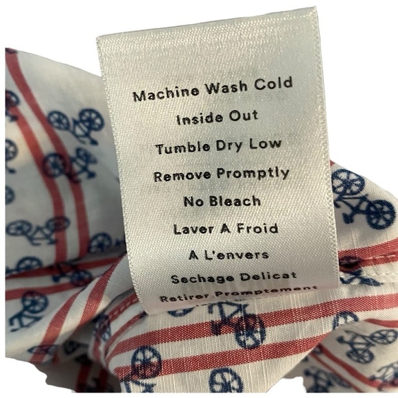 Grayson the hero  novelty Bicycles Print Button down Shirt -size 01/XS - Picture 8 of 8